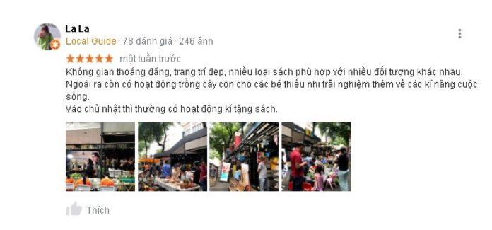 Đánh giá của khách hàng về đường sách Nguyễn Văn Bình. (Nguồn: BlogAnChoi)