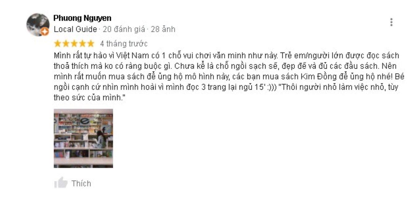 Đánh giá của khách hàng về trung tâm sách Kim Đồng. (Nguồn: BlogAnChoi)