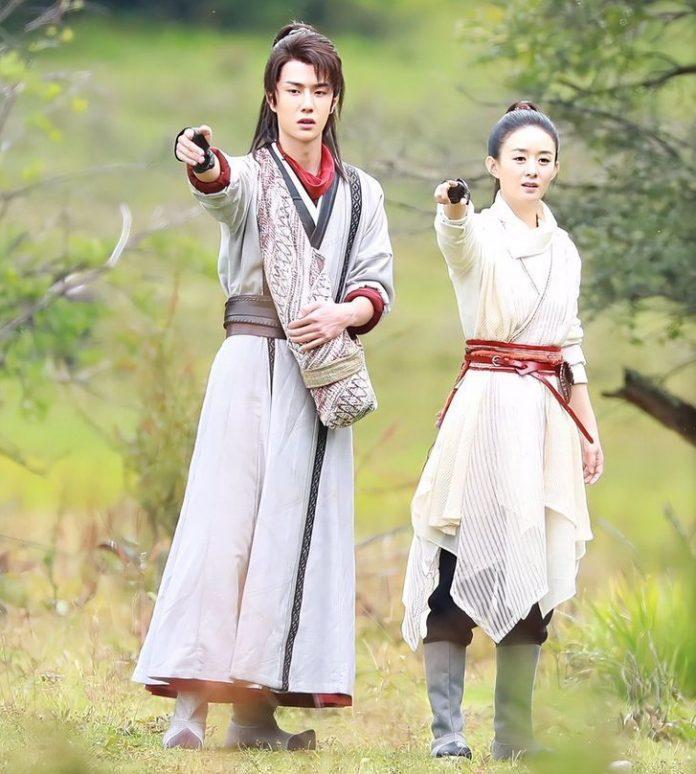 Tạo hình cảu nam, nữ chính trong một cảnh hậu trường (ảnh: internet)