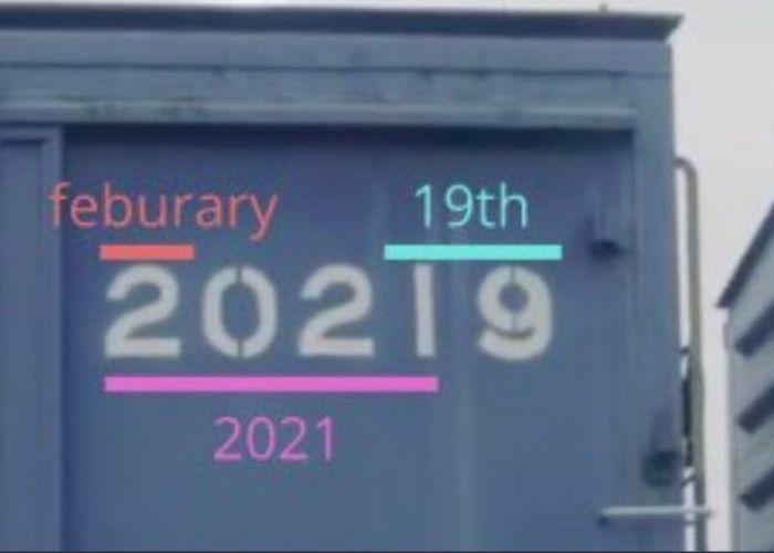 Hình ảnh thời gian đúng với con số ngày 19/2/2021 trên con tàu (Ảnh: Internet)