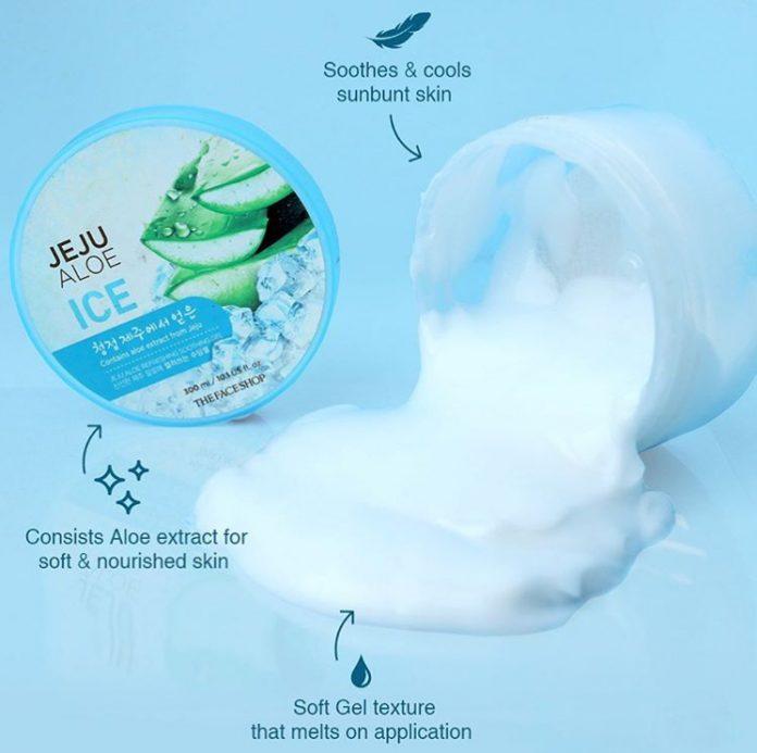 Gel dưỡng da The Face Shop Jeju Aloe Refreshing Soothing Gel có tác dụng dưỡng ẩm, làm mát và giảm kích ứng hiệ quả (ảnh: internet)