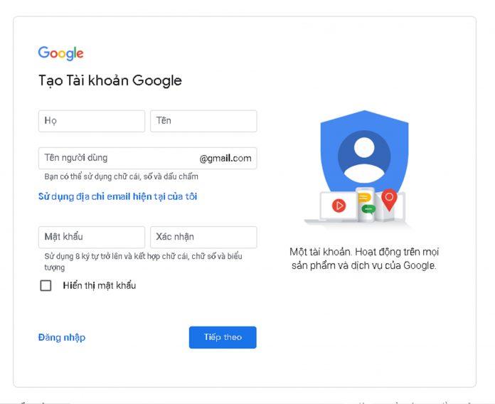 Cách tạo tài khoản Gmail. (nguồn: Internet)