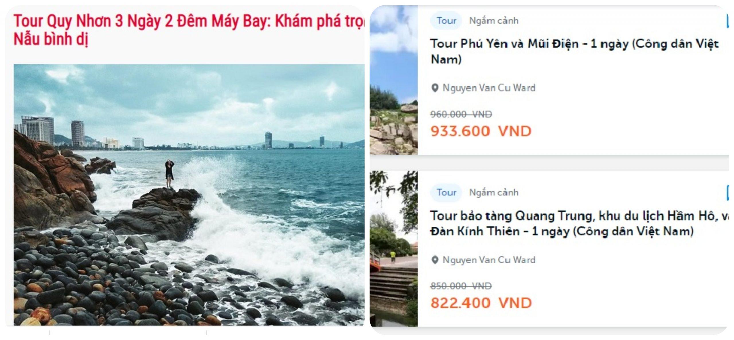 Một số tour du lịch Quy Nhơn (ảnh: BlogAnChoi)