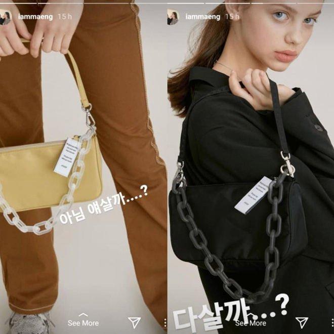 Chuyên gia trang điểm của BLACKPINK - Maeing từng up story hình ảnh 2 mẫu túi xách của Nieeh. (Ảnh: Internet)