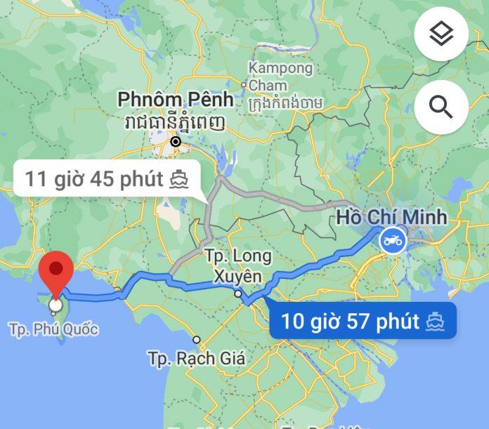 Thời gian từ TP.HCM đến Phú Quốc khoảng 10 – 12 tiếng (Nguồn: BlogAnChoi)