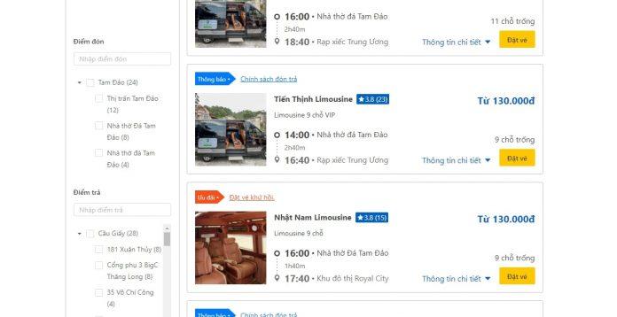 Tham khảo dịch vụ thuê xe đi từ Hà Nội lên Tam Đảo (Nguồn: BlogAnChoi).