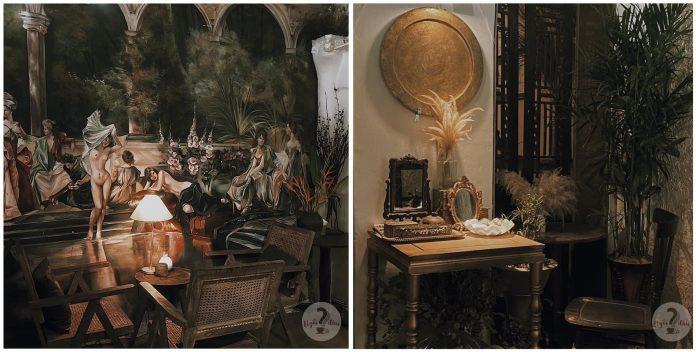 Tranh tường Phục Hưng và những góc decor đầy hoài cổ. (Ảnh: Internet)