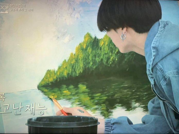 Bức tranh Jungkook vẽ trong "In The Soop" khiến các thành viên phải trầm trồ (Nguồn: Internet).