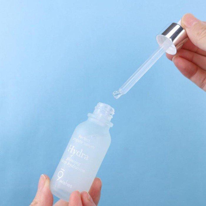 Tinh chất 9Wishes Hydra Skin Ampule Serum caaso nước hiệu quả, không gây nhoèn dình, bí da (Ảnh: internet)