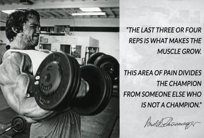 Ba hay bốn rep cuối cùng là thứ giúp cơ bắp phát triển. Sự đau đớn đó phân biệt nhà vô địch với những người không phải nhà vô địch. Ba hay bốn rep cuối cùng là thứ giúp cơ bắp phát triển. Sự đau đớn đó phân biệt nhà vô địch với những người không phải nhà vô địch. (Ảnh: Internet)
