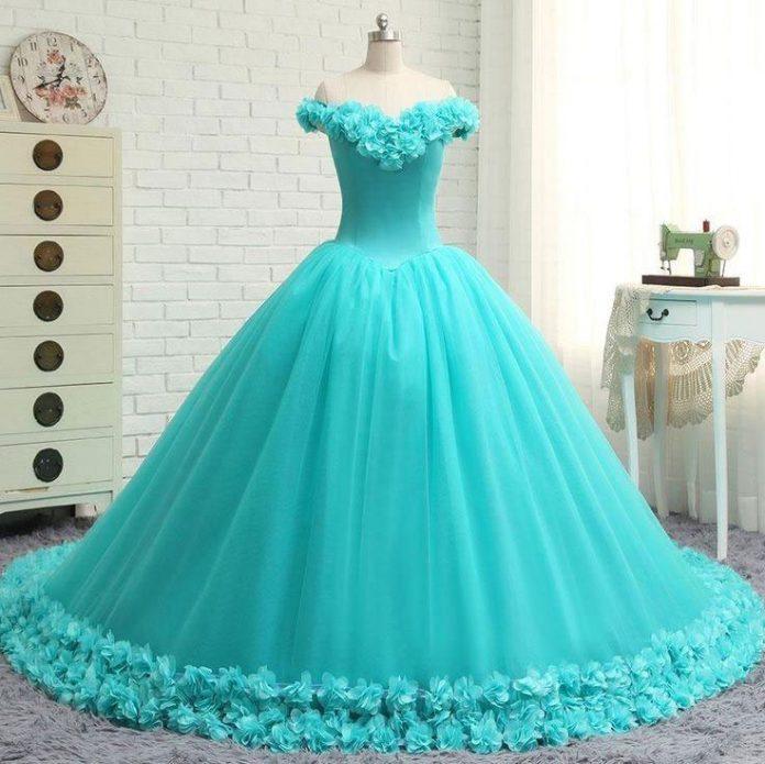 Hình ảnh váy cưới đẹp màu xanh lá (Ảnh: Internet)