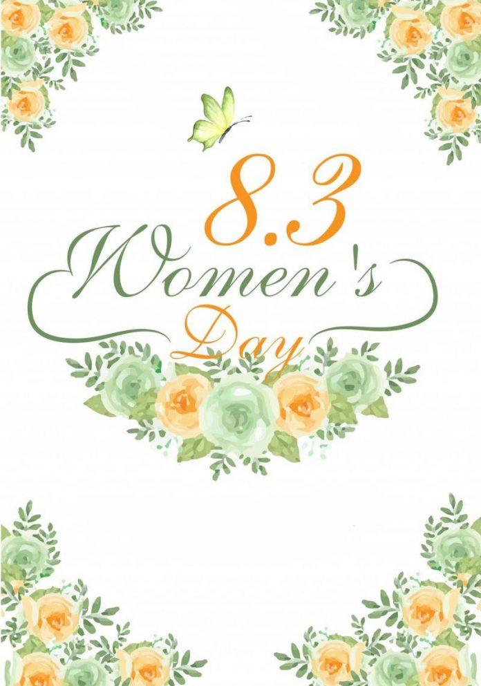 Thiệp chúc mừng ngày Quốc tế Phụ nữ 8/3 nhẹ nhàng, thanh lịch. (Ảnh: Internet)