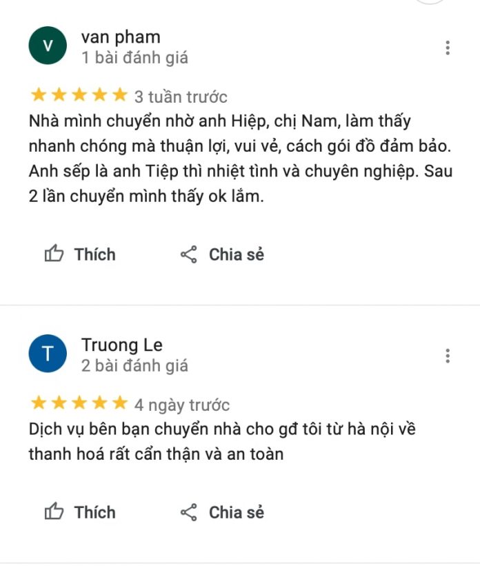 Review Dịch vụ chuyển nhà Kiến Vàng (Ảnh BlogAnChoi)