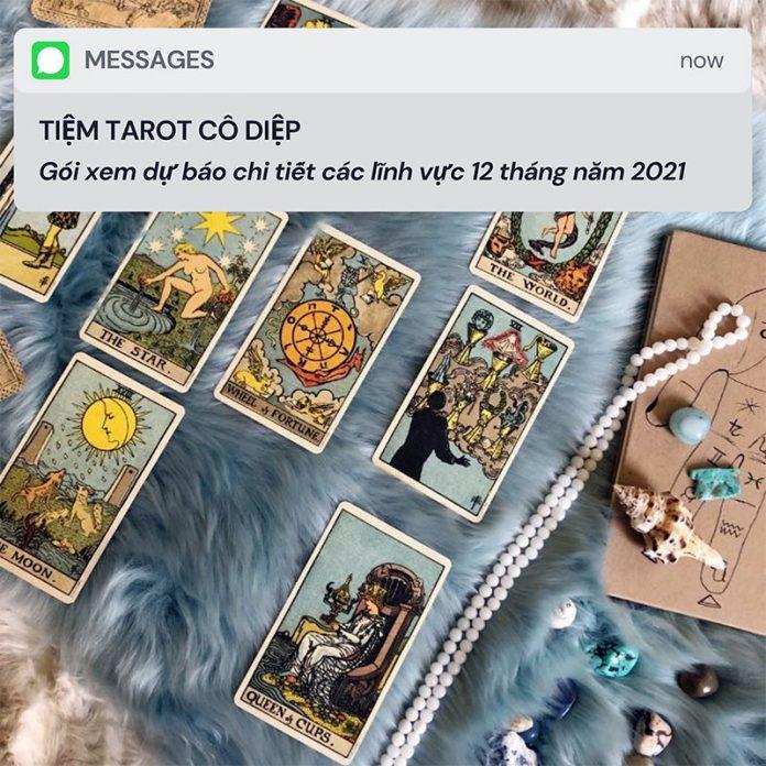 Cuối năm, Tiệm Tarot Cô Diệp có xem vận hạn 2021 nhưng book lịch hơi lâu nên bạn book sớm nhé. (Ảnh: Internet)
