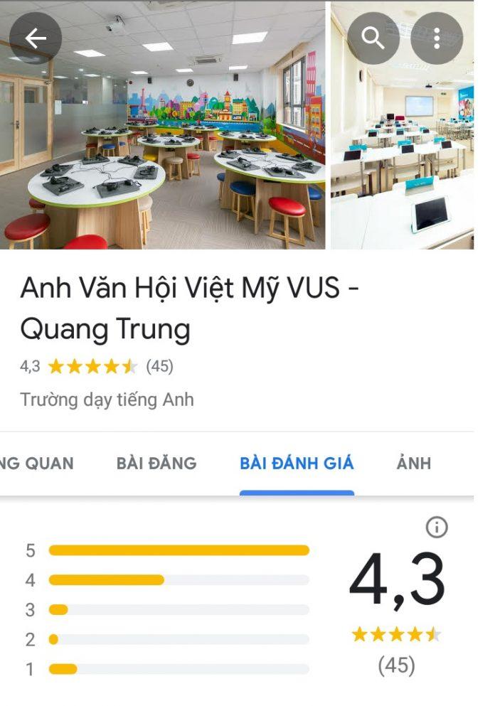 Đánh giá trên Google (ảnh: BlogAnChoi)