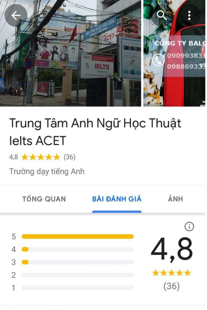 Đánh giá trên Google (ảnh: BlogAnChoi)