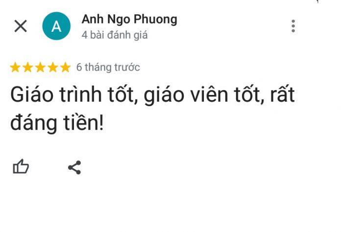 Đánh giá của học viên về trung tâm Anh ngữ ACET (ảnh: BlogAnChoi)