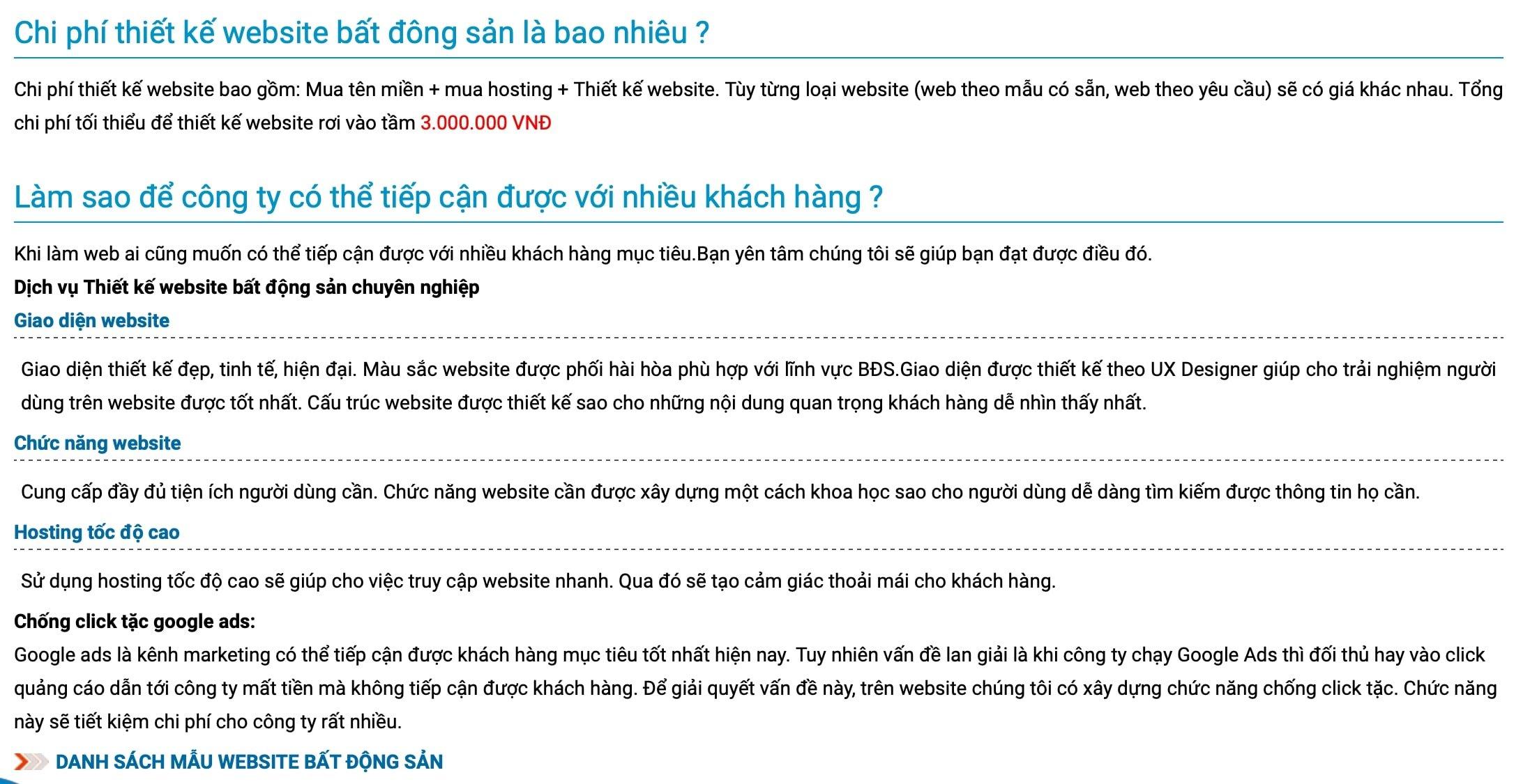 Thiết kế web bất động sản BDS Hồ Chí Minh (Ảnh BlogAnChoi)