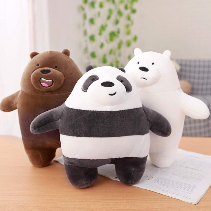 Gấu bông We Bare Bears dễ thương làm quà tặng Valentine Trắng (Ảnh: Internet)
