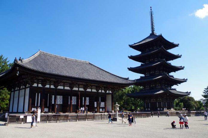 Khu đền chùa Kofukuji có kết cấu tổng thể rất hài hòa đẹp mắt (Ảnh: Internet).