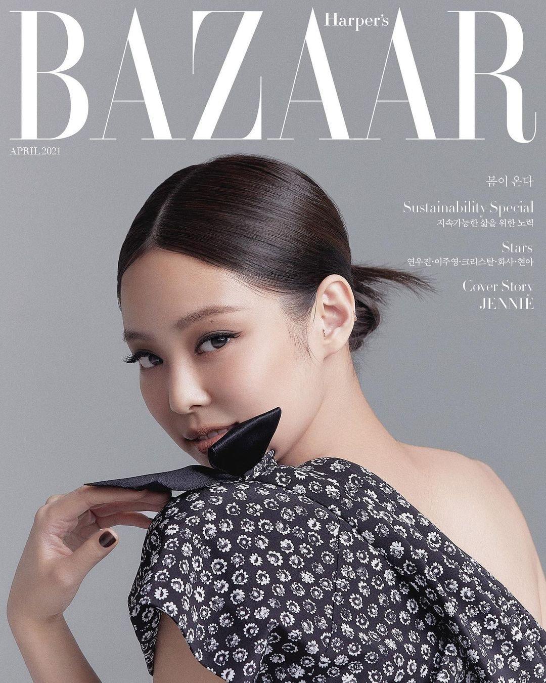 Đây là lần thứ hai Jennie xuất hiện trên bìa mặt Harper's Bazaar (Nguồn: Internet)