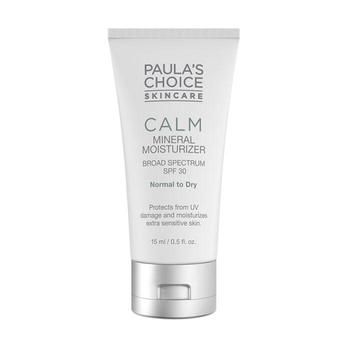 Paula’s Choice Calm Mineral Moisturizer SPF 30 For Normal To Dry Skin với bảng thành phần an toàn không cồn khô, không hương liệu ( Nguồn: internet)