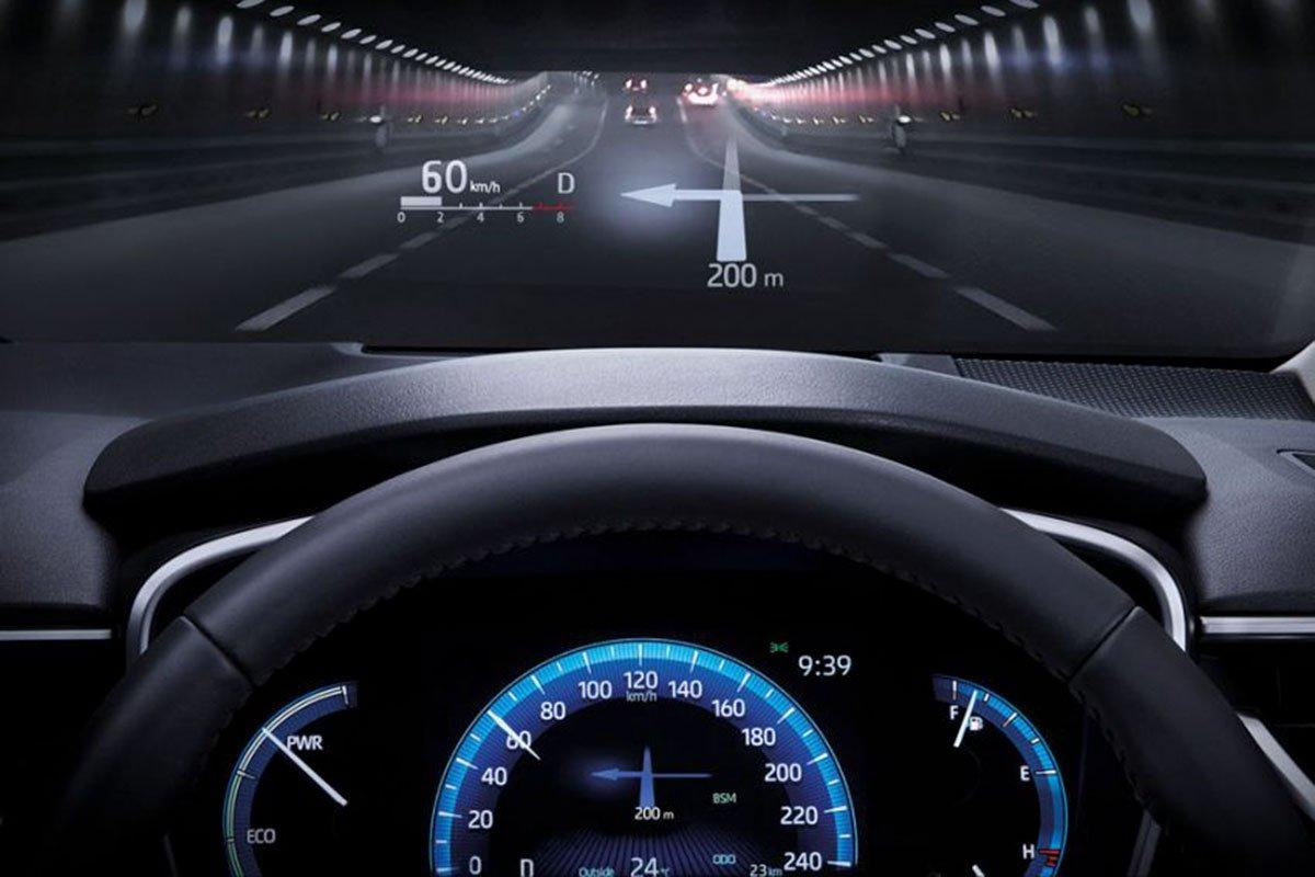 Màn hình kính lái HUD được trang bị trên mẫu Corolla Altis mới (Nguồn: Internet)