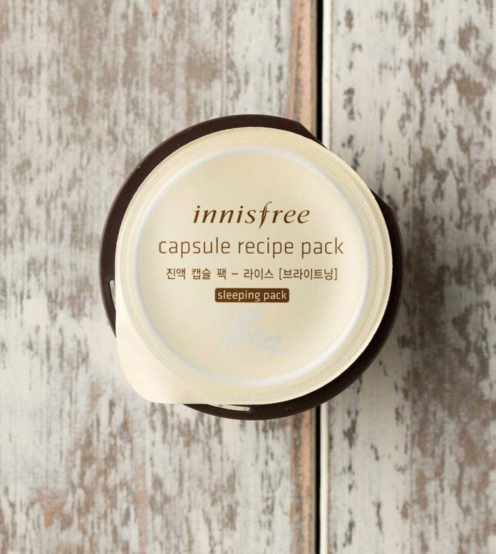 Mặt nạ ngủ chiết xuất từ gạo Innisfree Capsule Recipe Pack Rice (ảnh: internet)