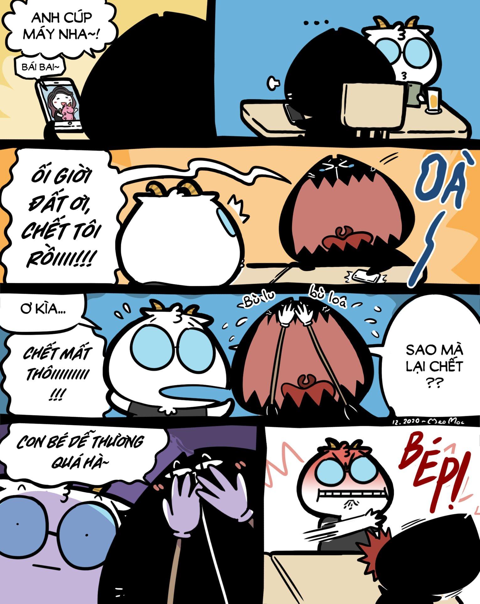 Một mẫu truyện tranh của Mèo Mốc Nguồn: Fanpage Mèo Mốc