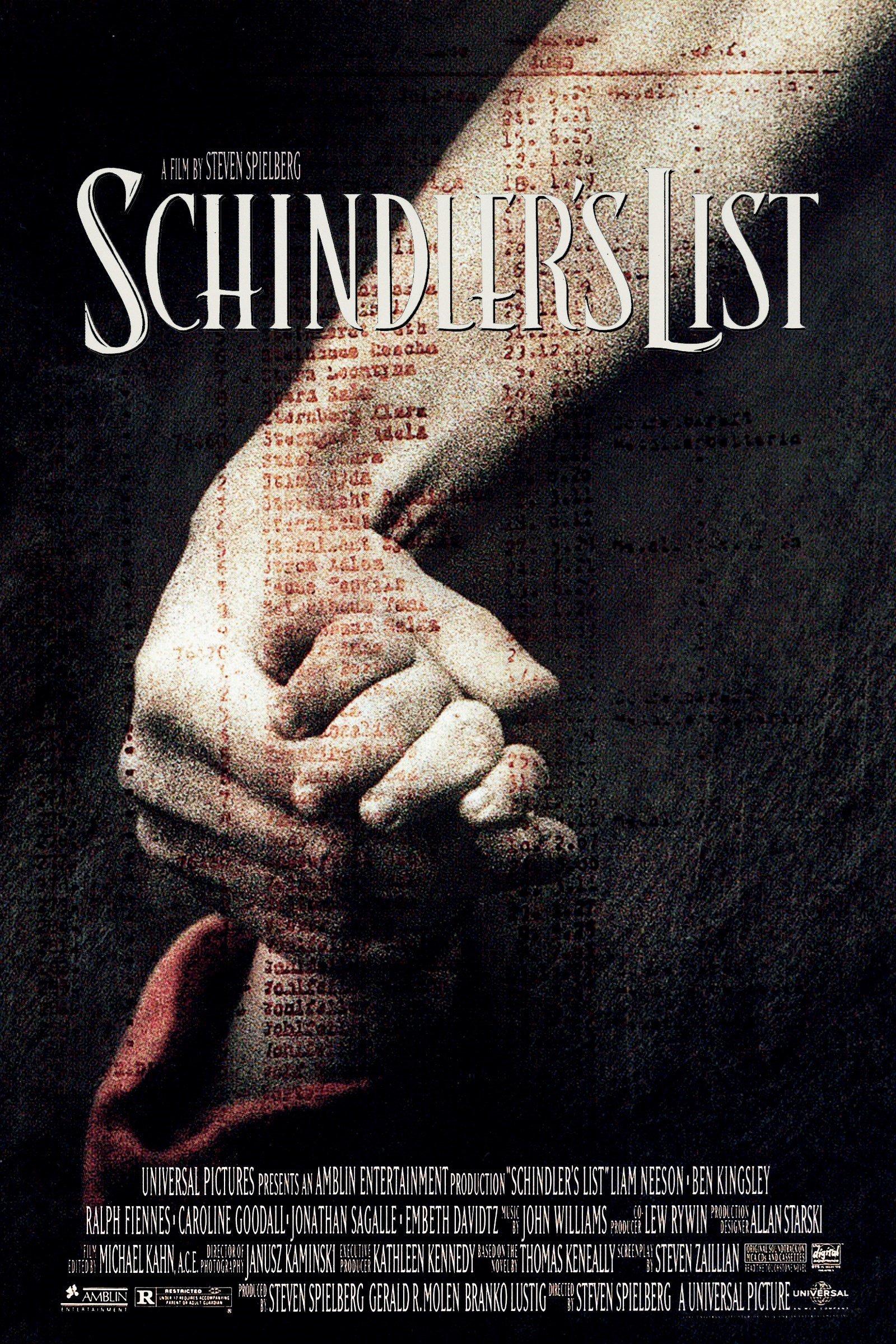 Poster phim Schindler's List - Bản Danh Sách Của Schindler (Ảnh: Internet)