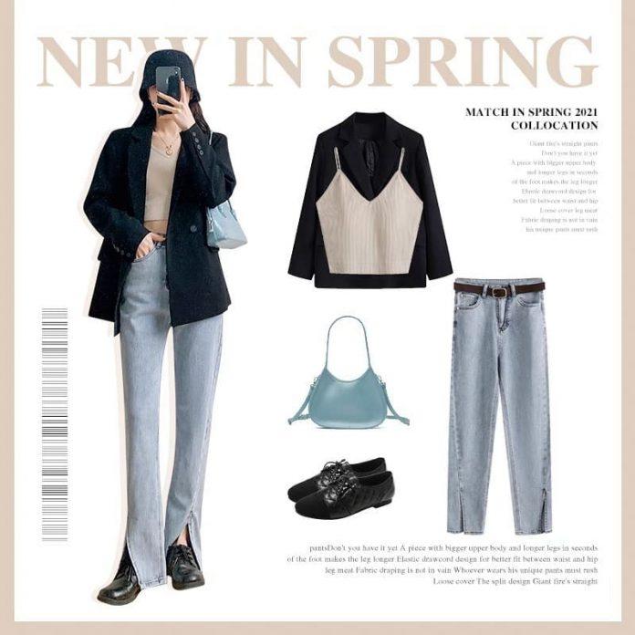 Vẫn là quần xẻ ống nhưng nổi bật hơn với blazer đen và áo 2 dây đi cùng túi kẹp nách trendy (Nguồn: BlogAnChoi) Vẫn là quần xẻ ống nhưng nổi bật hơn với blazer đen và áo 2 dây đi cùng túi kẹp nách trendy (Nguồn: BlogAnChoi)