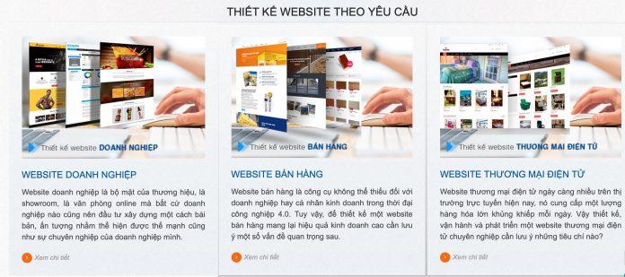 Giao diện của Công ty thiết kế web Saigon Hitech (Ảnh BlogAnChoi)