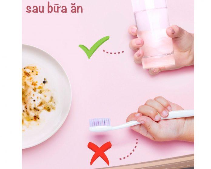 Bạn không nên đánh răng ngay sau khi ăn. (Nguồn: Internet)
