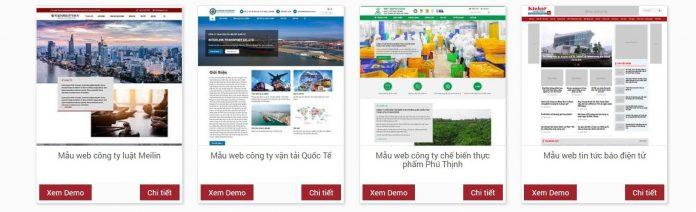 Mẫu thiết kế website của 123Corp (Ảnh 123Corp)