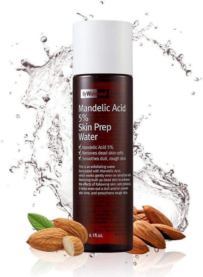 By Wishtrend Mandelic Acid 5% Skin Prep Water chứa Acid Mandelic 5% cùng các chiết xuất thực vất giúp là sạch và sáng da hiệu quả (Nguồn: Internet)