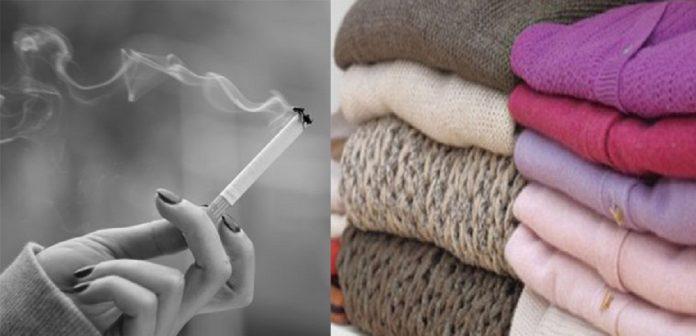 Quần áo và đồ vải rất dễ bị ám mùi thuốc lá (Ảnh: Internet).