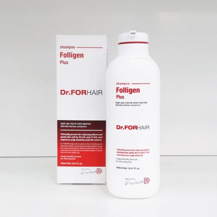 Dầu gội trị rụng tóc, kích mọc tóc Dr. FORHAIR Folligen Plus Shampoo. (ảnh: internet)