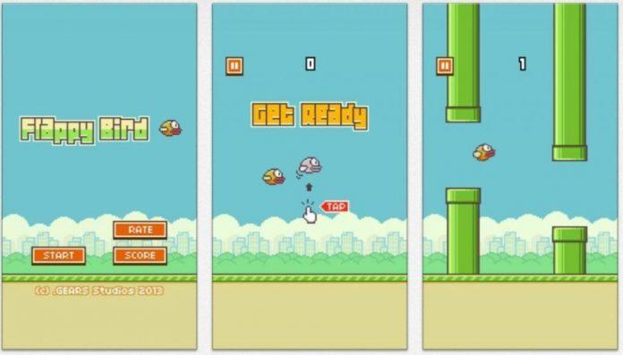 Những hình ảnh quen thuộc một thời của chú chim xanh Flappy Bird (Ảnh: Internet).