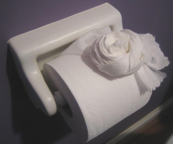 "Tặng bạn một đóa hoa hồng" - người dùng toilet trước nhắn gửi. (Ảnh: Internet)