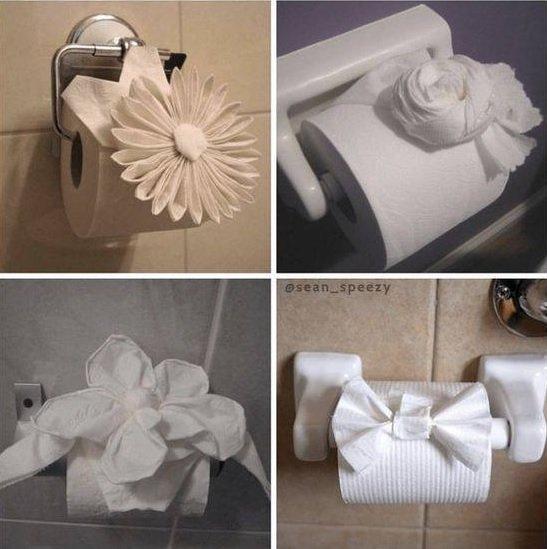 Gấp giấy vệ sinh đẹp độc đáo. (Ảnh: Internet)