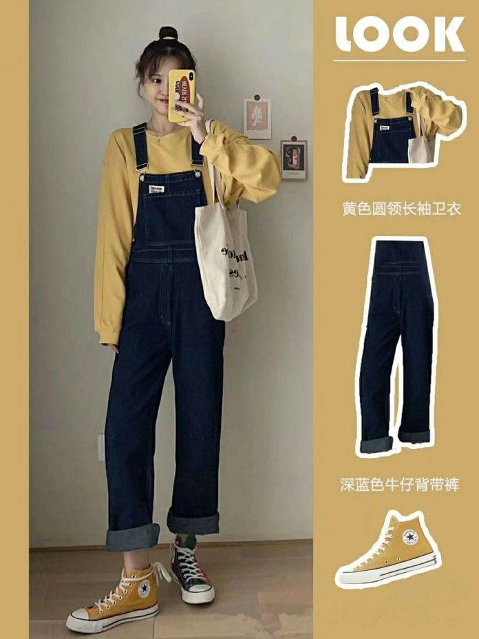 Tươi tắn với quần yếm (Nguồn: Internet) Tươi tắn với quần yếm (Nguồn: Internet)