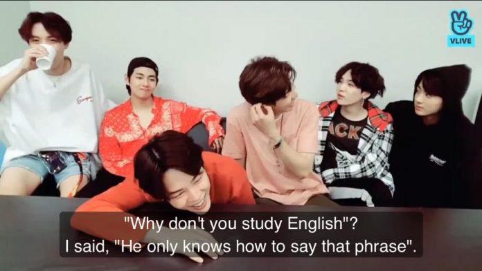 Bố mẹ của Suga khen ngợi trình độ tiếng Anh của V đã tốt hơn (Ảnh: Internet)