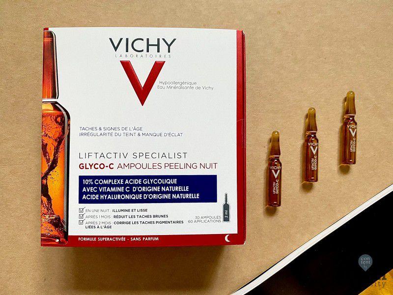 Review VICHY Liftactiv Specialist Glyco-C Night Peel Ampoules: Giup da mịn màng, căng bóng, mờ thâm chỉ sau 4 tuần sử dụng - BlogAnChoi