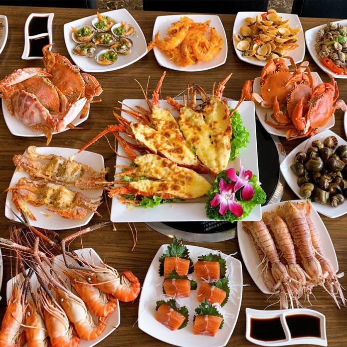 Nhiều loại hải sản đa dạng tại Dragon Sea Buffet (Nguồn: Internet)