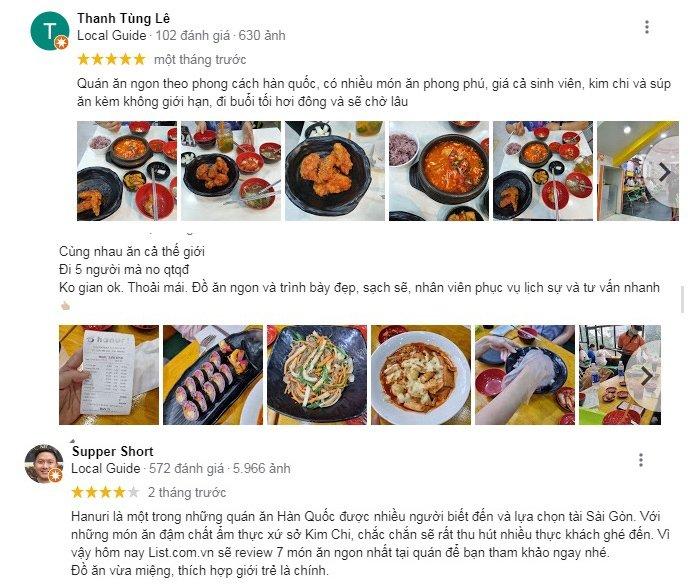 Một số đánh giá về Hanuri. (Ảnh : Internet). Một số đánh giá về Hanuri. (Ảnh : Internet).