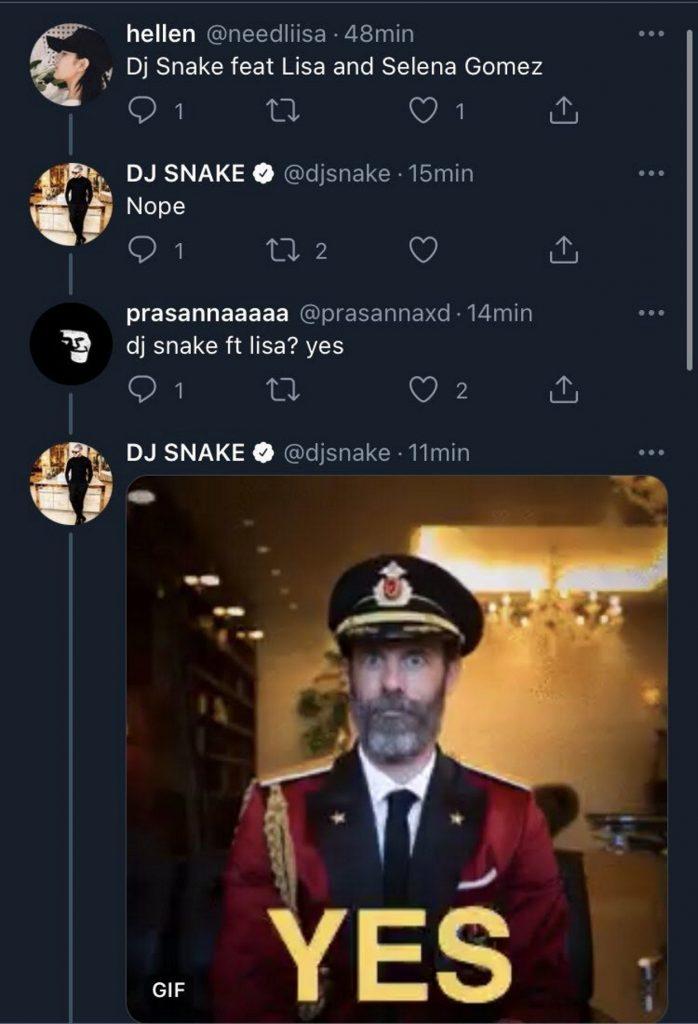 DJ Snake trả lời người hâm mộ trên Twitter (Ảnh: Internet)