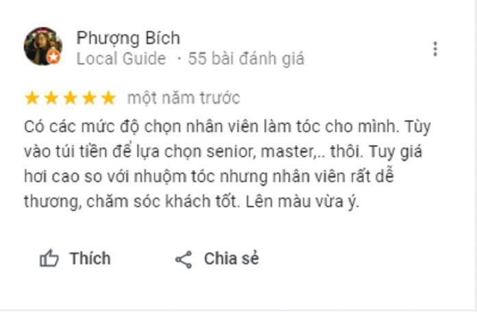 Đánh giá của khách hàng về Hair Saloon 99 (Ảnh: BlogAnChoi)