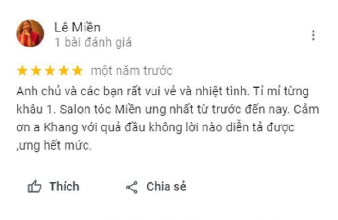 Đánh giá của khách hàng về Hair Salon Khang (Ảnh: BlogAnChoi)