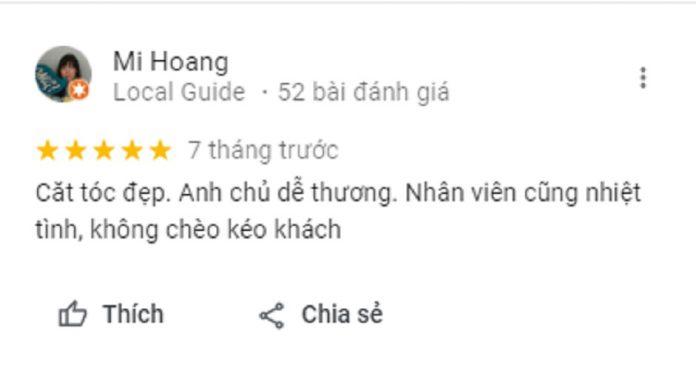 Đánh giá của khách hàng về Hair Salon Khang (Ảnh: BlogAnChoi)