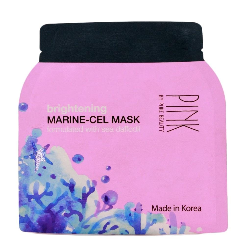 Mặt nạ giấy Pink By Pure Beauty Brightening Marine- Cel Sheet Mask với tone màu tím pastel nhẹ nhàng, mộng mơ ( Nguồn: internet)
